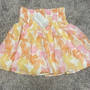 floral mini skirt